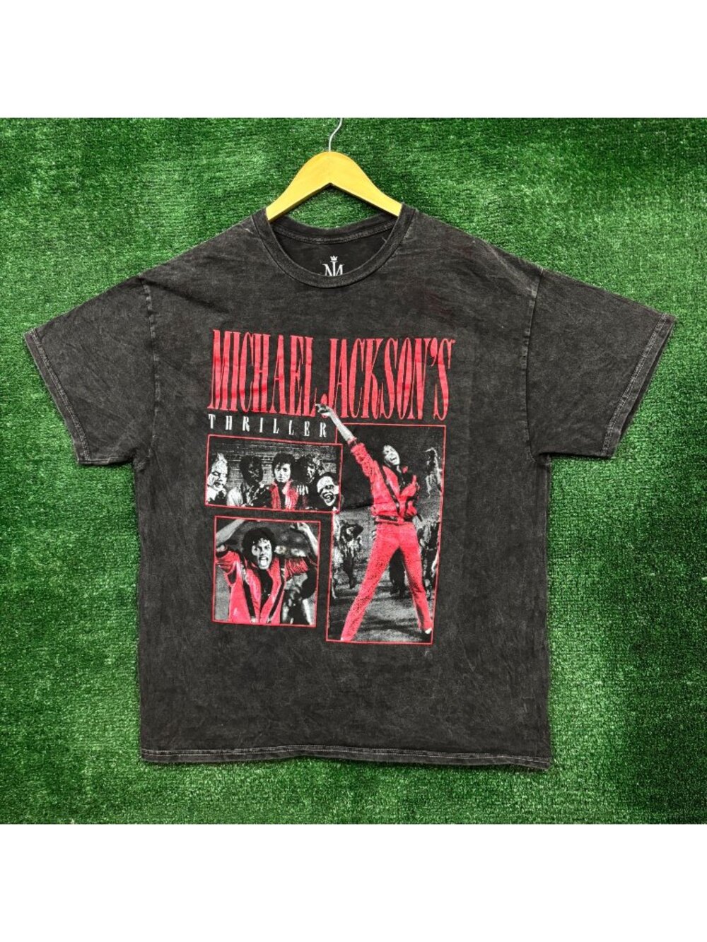 Michael Jackson Thriller Album Cover Mineral Wash T-Shirt Size Large
